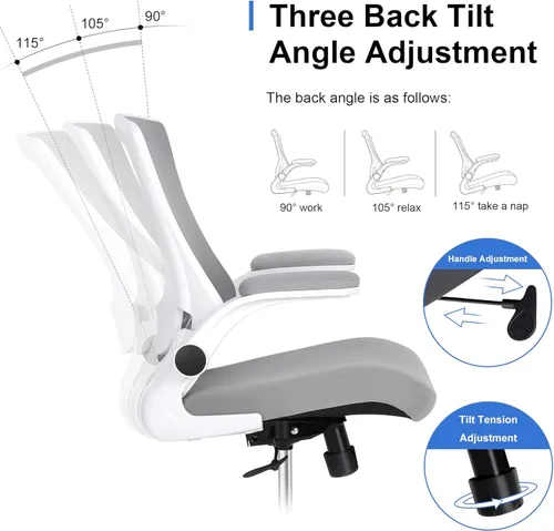 Miniatura 7 de Misolant Silla de Oficina Alta, Silla de Dibujo Técnico para Escritorio para Trabajar de Pie, Silla de Oficina Alta con Soporte Lumbar Ajustable