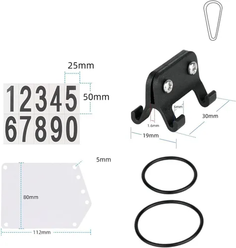 Miniatura 3 de B Baosity Placa de matrícula y soporte Piezas fijas para accesorios de ciclismo Triatlón Race Bike, tubo no redondo