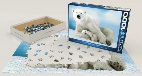 Miniatura 2 de EuroGraphics Rompecabezas de oso polar y bebé (1000 piezas), 6000-1198