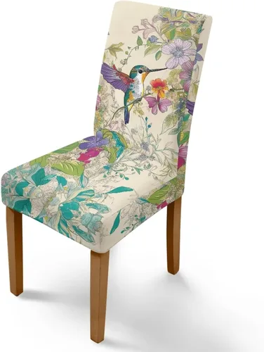 Miniatura 19 de Rnyleeg Red Rose Butterfly Chair Covers for Living Room No Arms Stretch Dining Chair Covers Set of 6 Soft Washable Kitchen Chair Protector Cover