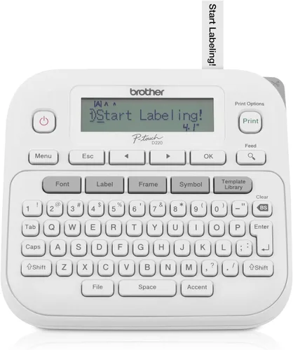 Miniatura 7 de Brother P-Touch - Máquina etiquetadora PTD220, impresora térmica sin tinta para organización del hogar y la oficina, portátil y ligera, teclado