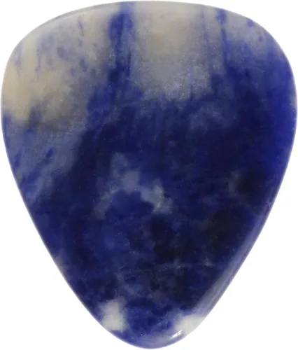 Miniatura 28 de Púa de guitarra o bajo de Obsidiana de Caoba en vidrio volcánico - 3.0 mm de calibre ultra pesado - Forma 351 - Púa exótica artesanal de gema