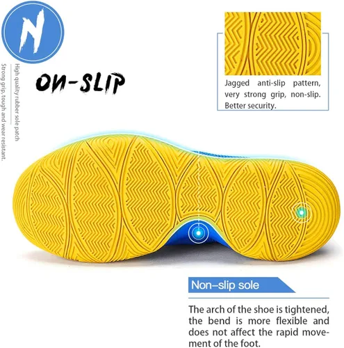 Miniatura 4 de WETIKE - zapatillas de básquetbol antideslizantes para niños y niñas, zapatillas para correr al aire libre (niños pequeñosniños grandes)