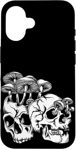 Miniatura 32 de Skull Goth Gothic Occult Emo Satanic Mushroom Skeleton Case for iPhone 17