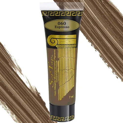 SofTap® Tinta Microblading para cejas | Espresso – Pigmento de sombreado PMU marrón oscuro medio para nano cejas, máquina y método manual | Tinta de
