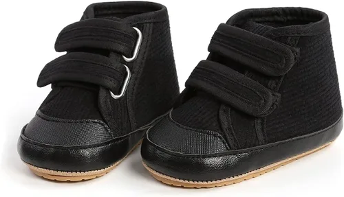 Miniatura 25 de COSANKIM Zapatos deportivos para bebé niño y niña, zapatos de tobillo altos, antideslizantes, suela suave, zapatos de cuna para niños pequeños