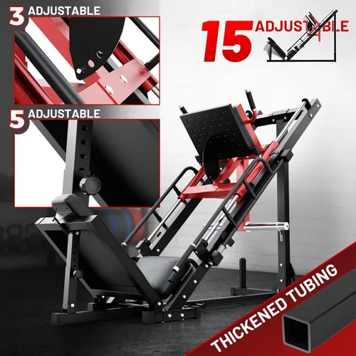 Miniatura 6 de RitFit Leg Press Hack Squat Machine, Professional Adjustable Leg Press Machine for Home Gym with Linear Bearing, Full Lower Body Workout with