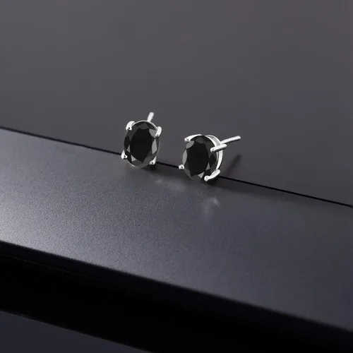 Miniatura 115 de Gem Stone King Aretes de oro de 14 quilates con piedra natal ovalada de 0.315 x 0.236 in Aretes de oro para mujer