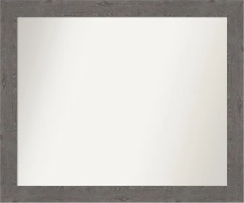 Miniatura 347 de Amanti Art Espejo de baño gris para sobre el fregadero, 31 x 48 pulgadas, espejo de tocador rectangular estrecho de color gris, marco de madera