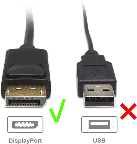 Miniatura 7 de Cable Matters Cable unidireccional 4K DisplayPort a HDMI – Cable DP a HDMI chapado en oro, puerto de pantalla a HDTV/monitor/proyector Cable