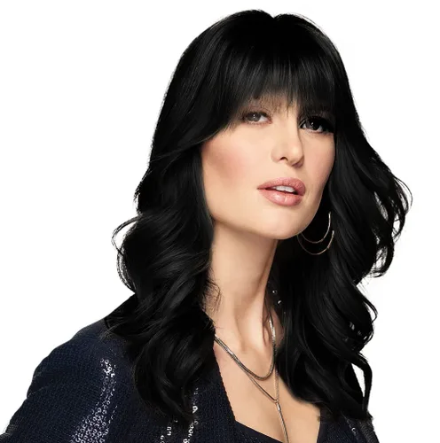 Raquel Welch Chameleon Hair Topper Color R1 Negro Pelucas De Las Mujeres Sintético Monofilamento Base Clip En Bang Hairpiece Fringe