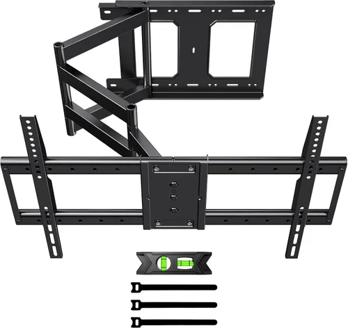 Miniatura 10 de Soporte de pared para TV de brazo largo para televisores de 26 a 65 pulgadas, soporte de pared giratorio de movimiento completo, extensión larga