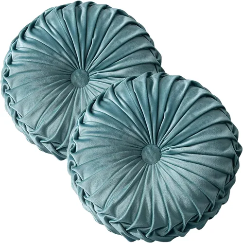 Miniatura 30 de HLOVME Cojín decorativo redondo para sofá, cama, sala de estar, cojín pequeño de suelo para adultos y niños, 13.7 pulgadas (A01-rosa)