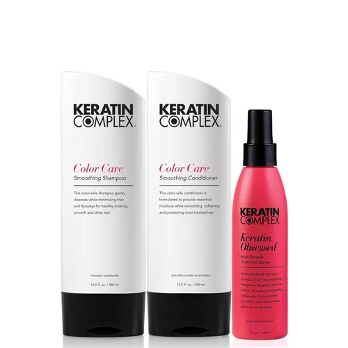 Keratin Complex Kit de venta al por menor con champú, acondicionador y queratina obsesionado 5oz
