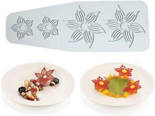 Miniatura 10 de Molde de silicona para encaje de flores, surtido de moldes texturizados para tartas, hueca 3D, fruta, manzana, pera, tapete de encaje para hornear