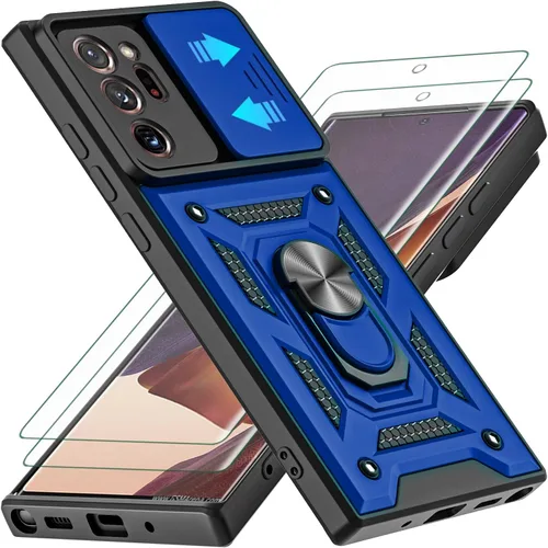 Miniatura 11 de Funda para Galaxy Note 20 Ultra, con protector de pantalla de TPU flexible autorreparable [2 unidades] y cubierta de cámara deslizante, soporte