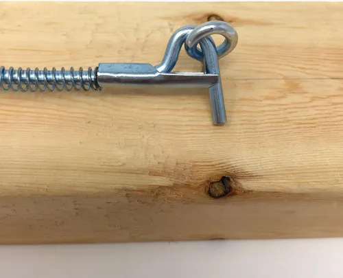 Miniatura 5 de Pestillo de seguridad con ojo y gancho [1861-2] Pack de 2- ALDABA o GANCHO con Cerrojo para cerrar puerta o Ventana (2)