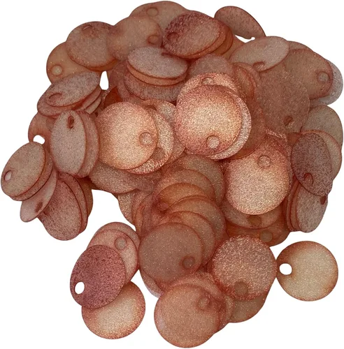 Miniatura 13 de Paillettes de lentejuelas redondas planas de 0.787 in, 285 piezas de 0.78 pulgadas, agujero de 0.78 pulgadas, surtido de lentejuelas acrílicas, 1,76