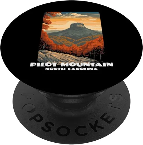 Miniatura 6 de Pilot Mountain North Carolina Vintage WPA Art PopSockets MagSafe PopGrip for iPhone
