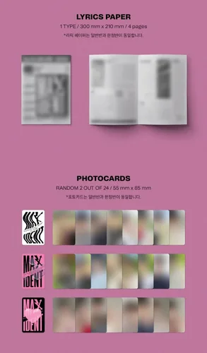 Miniatura 3 de Stray Kids 2 Gift MAXIDENT Random ver. Pre-Order Benefit+KPOP Idol Mask+Extra Photocard