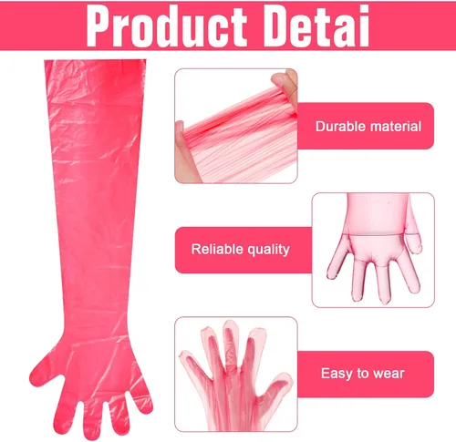 Miniatura 3 de Zhanmai Juego de 24 Guantes de Vestir de Campo para Ciervos, Guantes para Destripar Ciervos, Guantes de Nitrilo para Caza, Limpieza para Kit