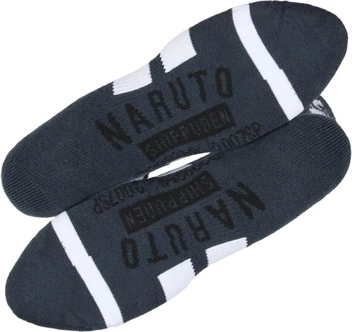 Miniatura 4 de Bioworld Naruto Shippuden Kakashi Hatake Hidden Leaf Village Logo Athletic Crew Socks, Naranja