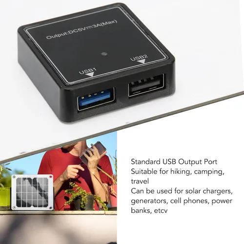 Miniatura 3 de Kit de panel solar, cargador de energía monocristalino de 20 vatios y 5 voltios, panel solar portátil USB, ahorro de energía, para estación