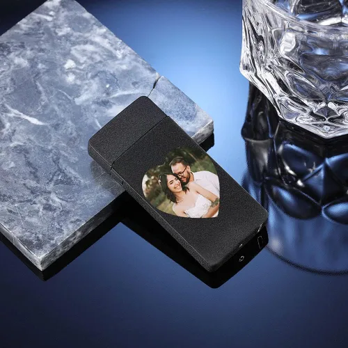 Miniatura 6 de Fortheday Encendedor eléctrico personalizado para hombres, encendedor grabado personalizado con encendedores recargables por USB para el día