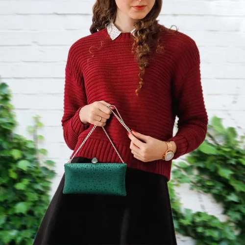 Miniatura 24 de Simcat Bolso de mano de noche con diamantes de imitación para mujer, bolso de fiesta de graduación, boda, novia, fiesta, bolsa de mano con cadena