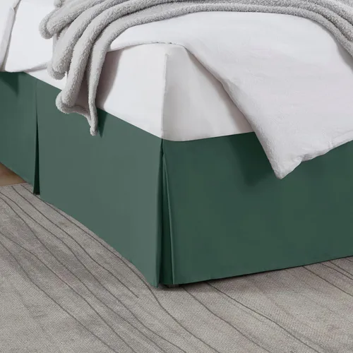 Miniatura 31 de Nestl Falda de cama individual blanca – Falda de cama de tamaño individual de 14 pulgadas de caída – Faldas de cama de microfibra cepillada – Falda