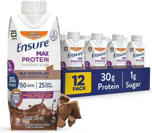Miniatura 13 de Ensure Max Protein Nutrition Batido, con 0.03 onzas de proteína, 0.03 onzas de azúcar, batido alto en proteínas, pastel de queso de cereza, 11 onzas