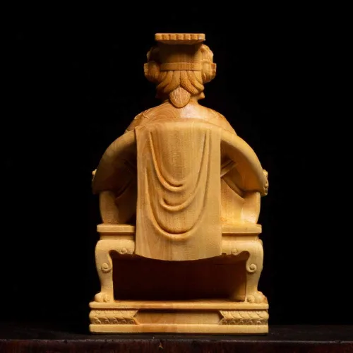 Miniatura 4 de Abstracción Escultura Mazu Estatuas Mar Dios Buddha Tallas Madera Sólida Decoración para el Hogar