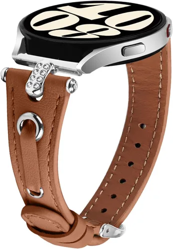 Miniatura 7 de DEALELE Correas compatibles con Samsung Galaxy Watch 6/6 Classic / 5/5 Pro / 4/4 Classic/Galaxy 3 1.614 in / Active 2, correa de repuesto de cuero