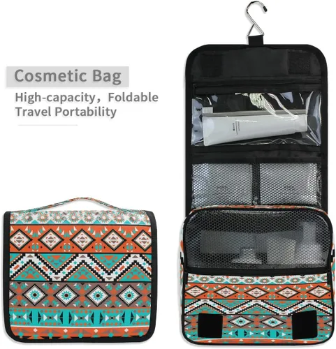 Miniatura 5 de Neceser colgante con calavera, piña, arco iris, baloncesto, portátil, para viajes, cosméticos, maquillaje, baño, ducha, afeitado, bolsa organizadora