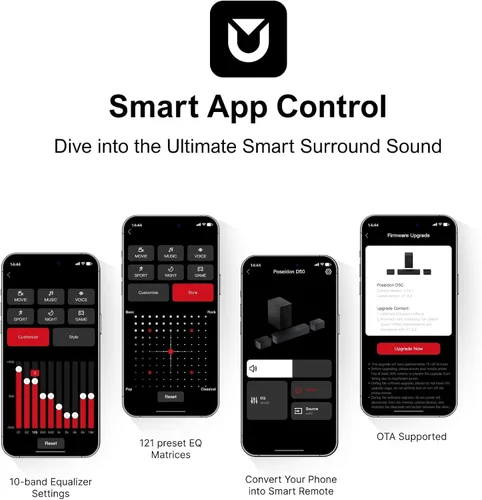 Miniatura 8 de Barra de Sonido 5.1 de ULTIMEA para Smart TV, Sistema de Sonido Surround Virtual para TV, Potencia Máxima de 320W, Altavoces Surround y Subwoofer