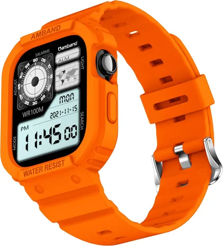 Miniatura 26 de amBand E1 Sport Case Band for Apple Watch Ultra 3/2/1 & SE 3/2/1 & Series 11 10 9 8 7 6 5 4 3 49mm 46mm 45mm 44mm 42mm 41mm 40mm 38mm, Shockproof &