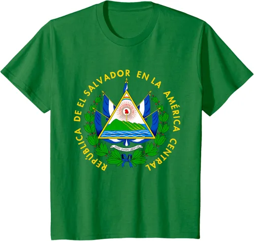 Miniatura 49 de Camiseta con diseño de emblema de la bandera de El Salvador