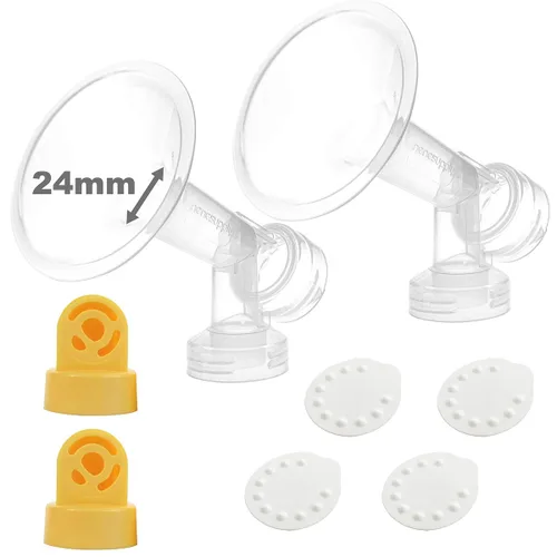 Miniatura 10 de Nenesupply Piezas de bomba con bridas de 0.827 in compatibles con extractor de leche Medela Incluye brida de válvula de protección mamaria membrana