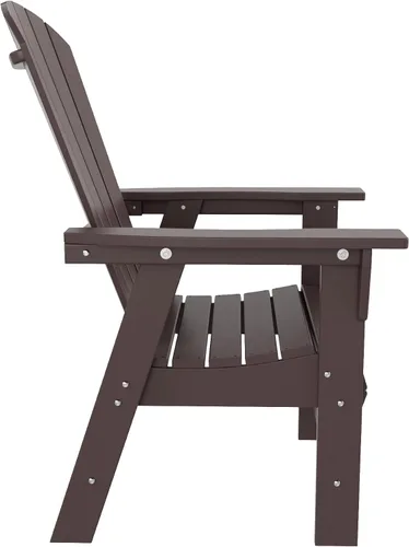 Miniatura 7 de WO - Juego de 7 sillas de comedor Adirondack para exteriores, muebles estéticos retro para exteriores, comedor, hogar, balcón, terraza, césped, Gris