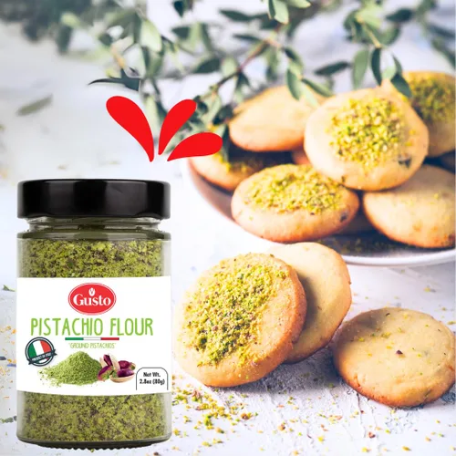 Miniatura 5 de GUSTO ETNA Harina de Pistacho, 80 g, Harina de Pistacho Finamente Picada Siciliana, Pistachos Molidos, Polvo de Pistacho, Harina Sin Gluten, Alta