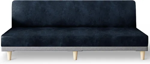 Miniatura 49 de molasofa - Funda elástica para futón de aspecto de cuero, cubierta para sofá sin brazos, protector de muebles con parte inferior elástica, funda