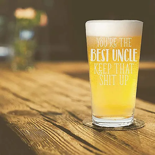 Miniatura 6 de Veracco You Are The Best Uncle And Aunt Keep That S Up - Regalos divertidos de copa de cerveza y vino sin tallo (vidrio, transparente)