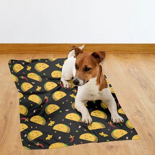 Miniatura 3 de Bonita manta de franela súper suave de tacos para cama, sofá, sala de estar, manta para niños, niñas, niños, multicolor, 40 x 50 pulgadas para niños