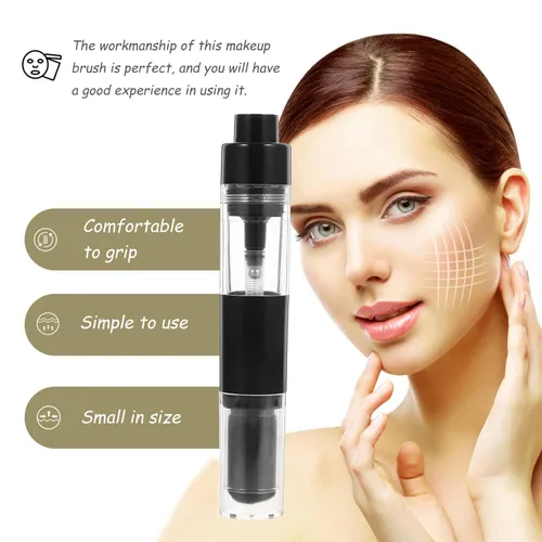 Miniatura 2 de Beaupretty Cepillo retráctil para rubor con botella recargable, cepillo de base de viaje para cosméticos en polvo