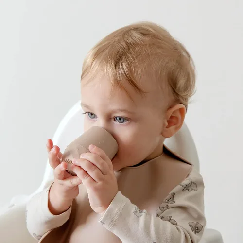 Miniatura 4 de SAMiGO Tazas de silicona para bebés de 6 a 12 meses, pequeñas tazas abiertas para entrenamiento y beber agua, suministros para el destete guiado por