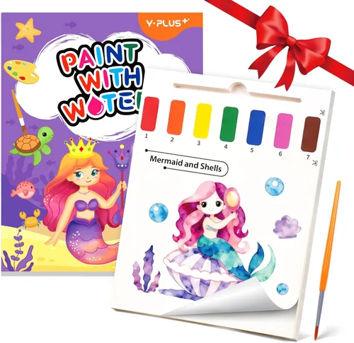 Miniatura 19 de YPLUS Libros de pintura con agua para niños pequeños, juguetes de arte y manualidades de pintura de acuarela, regalo para niños de 1 a 3, 2 a 4, 4 a