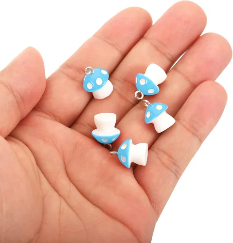Miniatura 4 de PATIKIL 30 piezas de dije de hongo, mini dije de hongo, resina a granel, lindo para hacer joyas, pulseras, aretes, collares