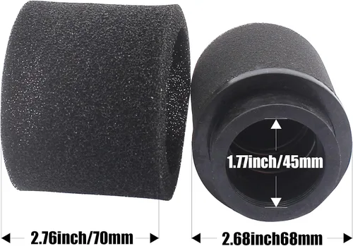 Miniatura 3 de 2 unidades universales de 1.732 in 1.772 in 1.811 in negro doble espuma filtro de rendimiento para 50cc - 90cc 110cc 125cc ATV Quad Scooter Go Kart