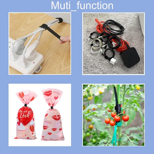 Miniatura 5 de 100 bridas para cables, organizador de cables reutilizable de 6 pulgadas para gestión de cables Organizador de alambre duradero y reutilizable