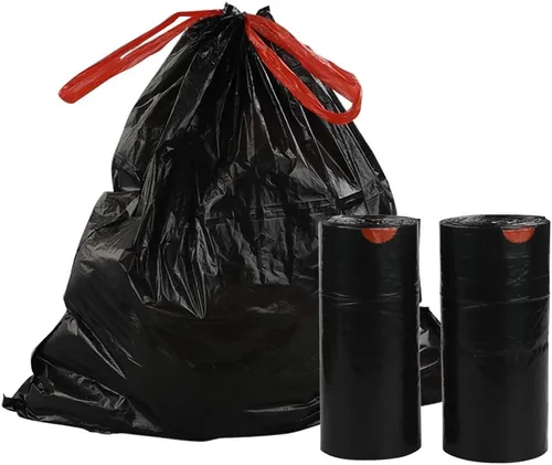 Miniatura 6 de Teyyvn Bolsa de basura negra de 6 galones, cordón, 220